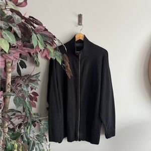 Black Men's Cardigan Sweater